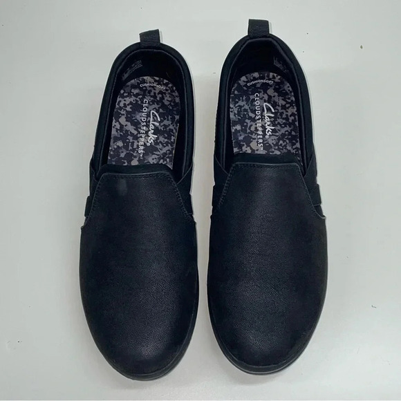 Clarks Breeze Bali Black Faux Suede Slip On Shoes Women's Size 7.5 - Picture 6 of 10